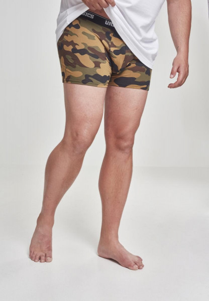 Urban Classics Boxershort 2-Pack Camo Boxer Shorts Wood Camouflage/Darkcamouflage