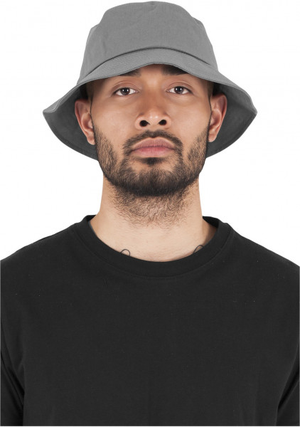 Flexfit Cap Cotton Twill Bucket Hat Grey