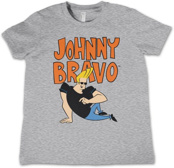 Johnny Bravo Kids T-Shirt Heathergrey