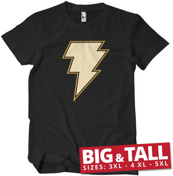 Black Adam Lightning Logo Big & Tall T-Shirt Black