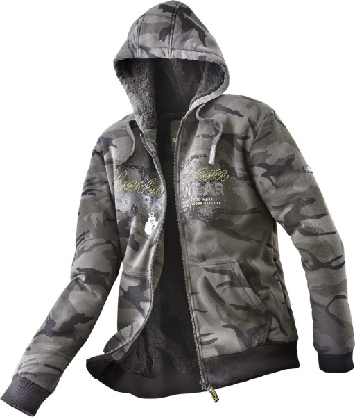 Uncle Sam Sweatjacke Oliv Camouflage/Schwarz