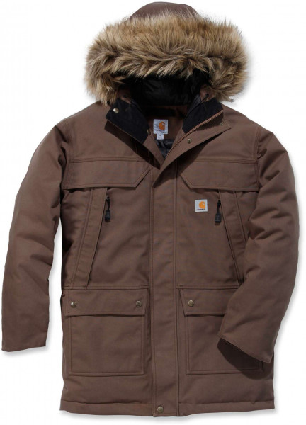 Carhartt Herren Jacke Qd Sawtooth Parka Dark Canyon Brown