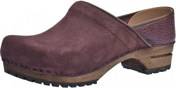 Sanita Damen Clog geschlossen Wood-Nanna Closed Aubergine