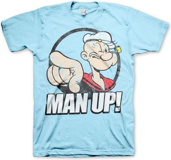 Popeye Man Up! T-Shirt Skyblue