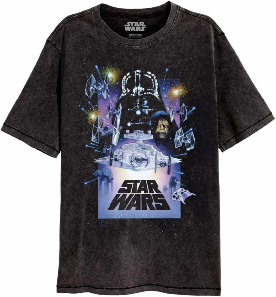 Star Wars - Vintage Poster Acid Wash T-Shirt
