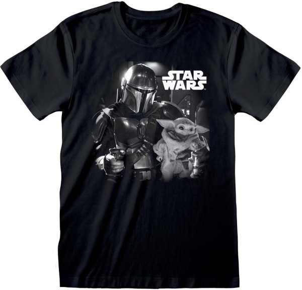 Star Wars Mandalorian - BW Photo T-Shirt Black