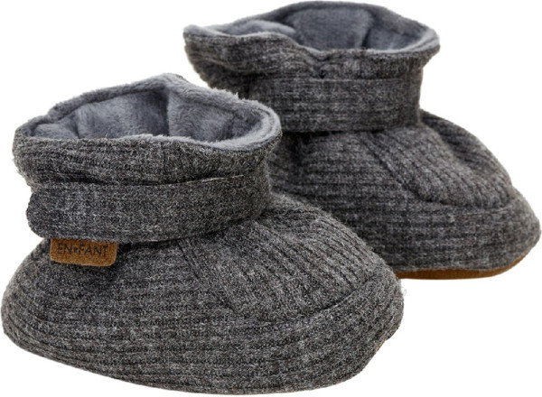 En Fant Kinder Baby shoes Baby Slippers 250007-Dark grey melange