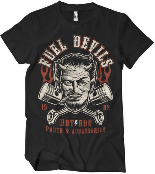 Fuel Devils Satans Pistons T-Shirt Black