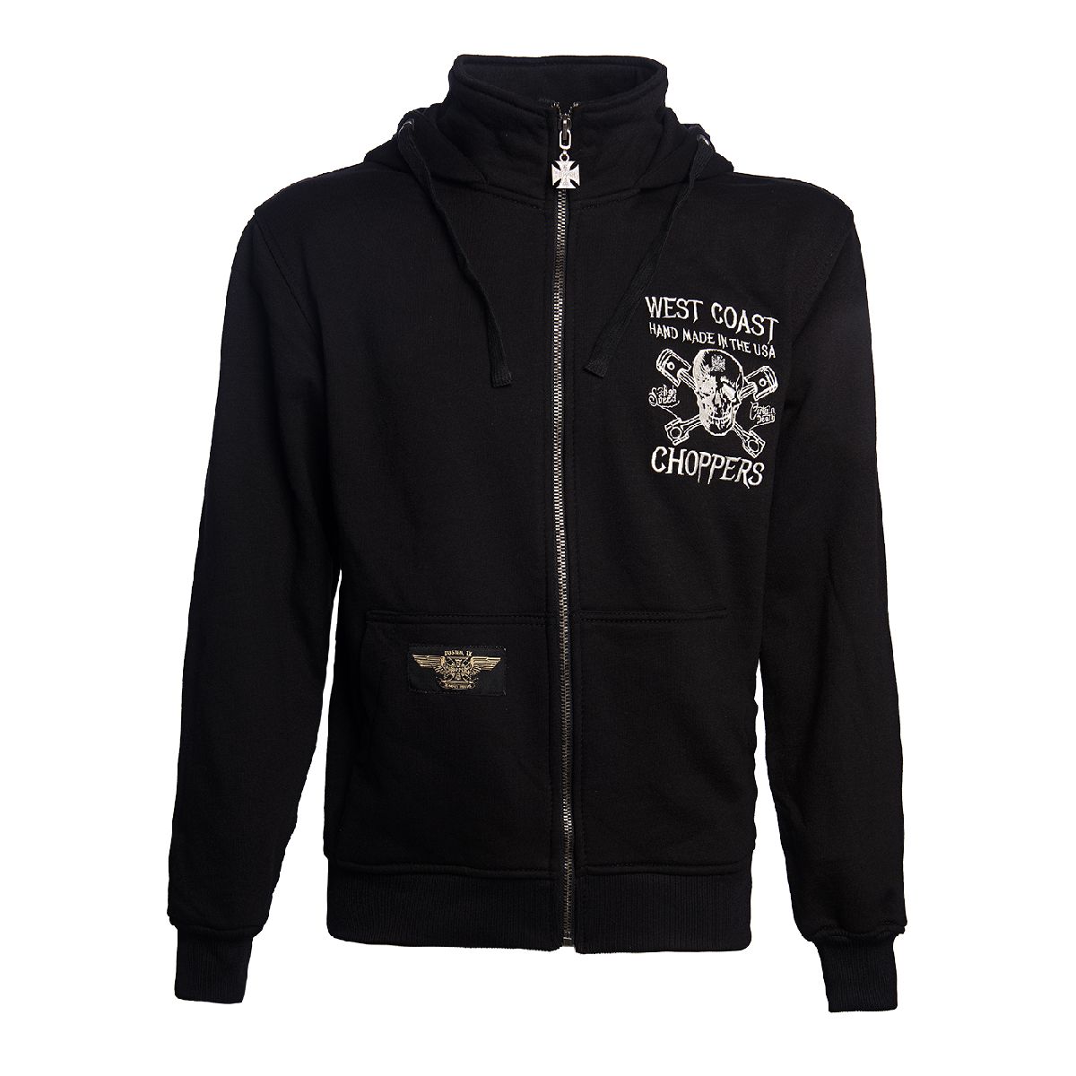 WCC West Coast Choppers Hoodie High-Speed Zip Black | Hoodies