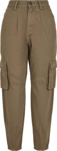 Urban Classics Damen Hose Ladies Ballon Fit Cargo Twill Pants Khaki