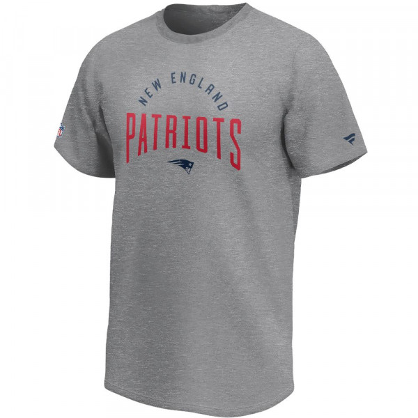 New England Patriots Fish Eye Graphic T-Shirt American Football Grau