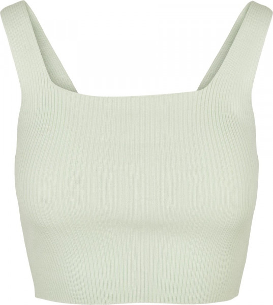 Urban Classics Damen Ladies Cropped Knit Top Lightmint