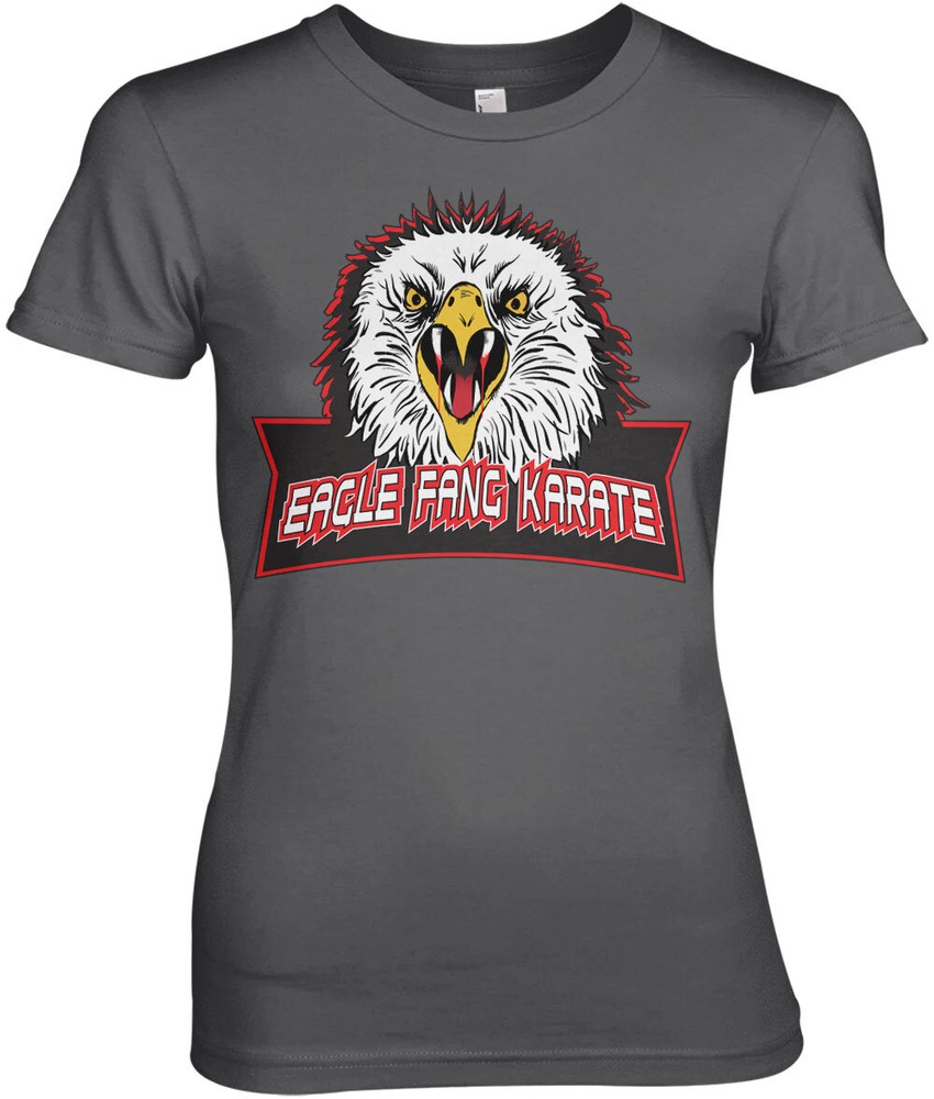 Cobra Kai Eagle Fang Karate Girly Tee Damen T-Shirt Dark-Grau - Damen