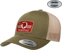 Pontiac Retro Logo Patch Premium Trucker Cap GM-93-PONT9901-CB68 Pontiac Retro Logo Patch Premium Trucker Cap GM-93-PONT9901-CB68