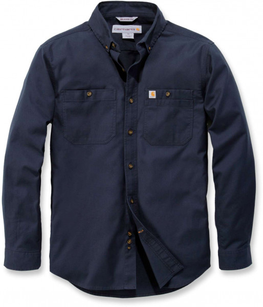 Carhartt Herren Shirt Lw Rigby Solid L/S Shirt Navy