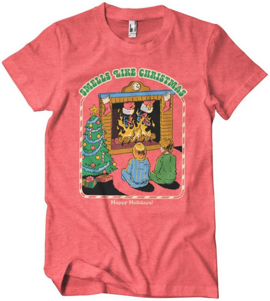 Steven Rhodes Smells Like Christmas T-Shirt Red/Heather