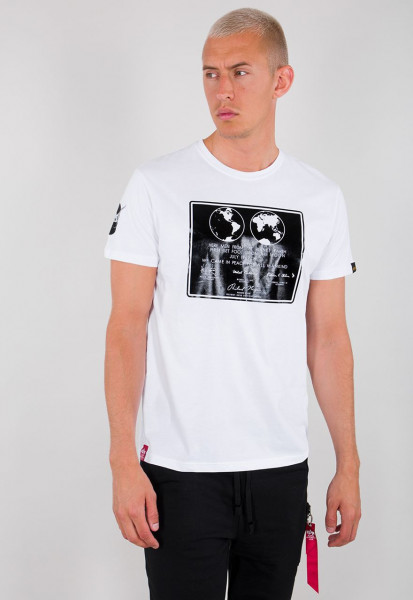 Alpha Industries T-Shirt Lunar Plaque T White