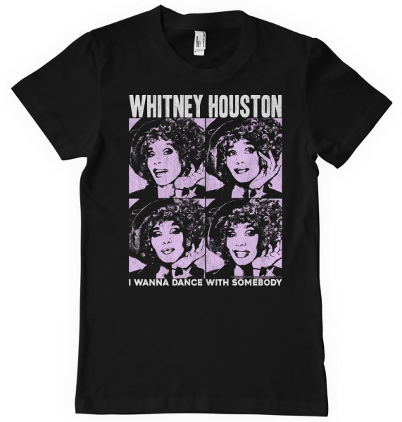 Whitney Houston Pop Art T-Shirt T-Shirt PS-1-WHTN001-H93-15