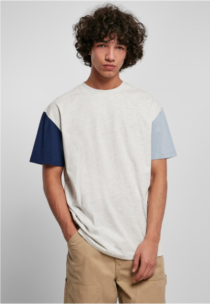 Urban Classics T-Shirt Organic Oversized Colorblock Tee Lightgrey