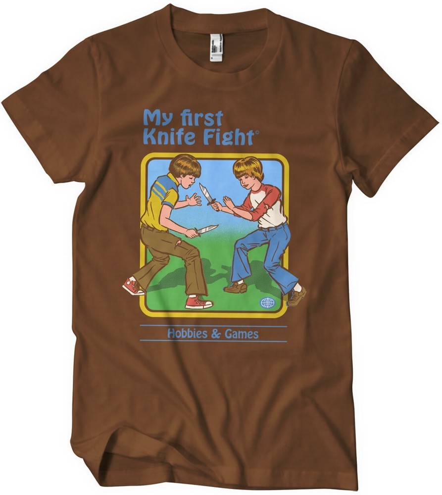 Steven Rhodes My First Knife Fight T-Shirt Braun - Herren / Unisex