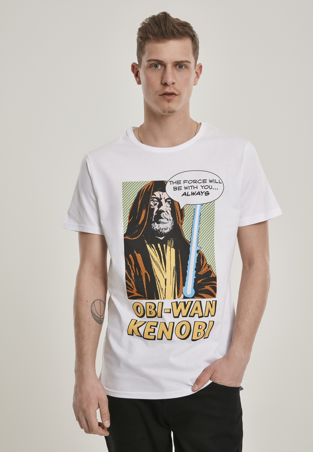 Merchcode T-Shirt Obi-Wan Kenobi Tee white Weiß - Herren / Unisex