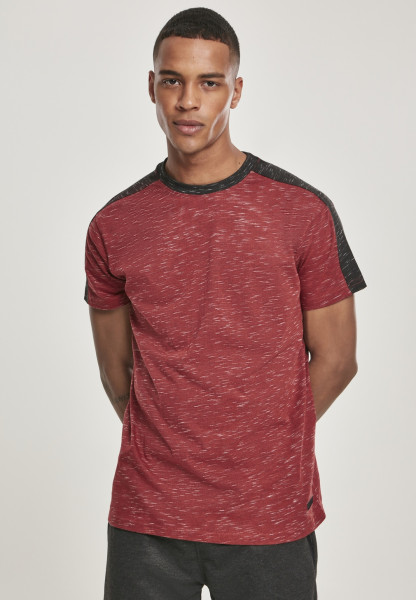 Southpole T-Shirt Shoulder Panel Tech Tee Marled Red