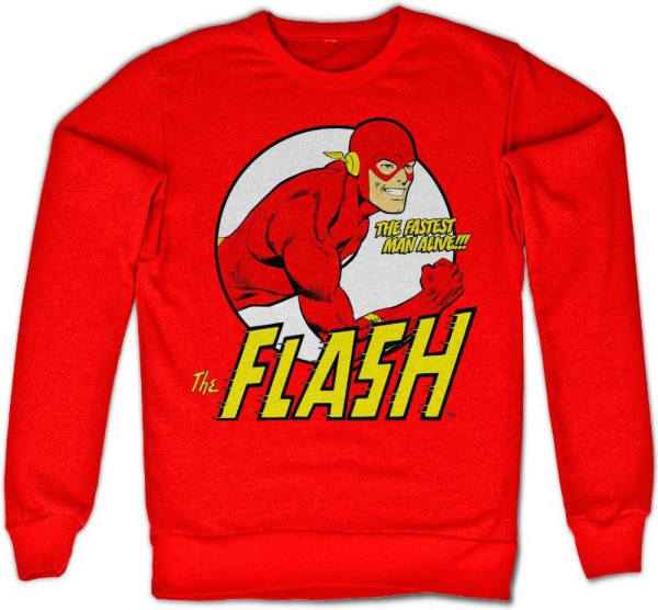 The Flash Fastest Man Alive Sweatshirt Red