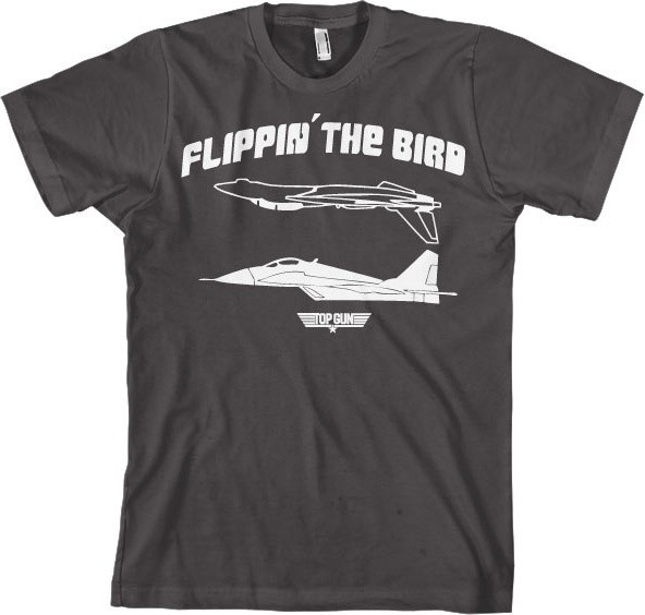 Top Gun Flippin' The Bird T-Shirt Dark-Grey