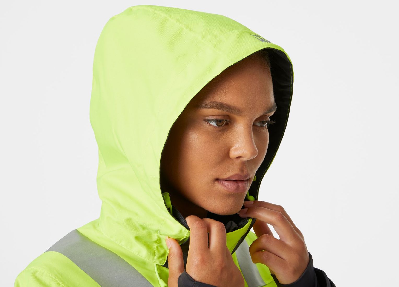 Helly Hansen Damen Jacke Luna Hi Vis Shell Jacket Yellow/Ebony