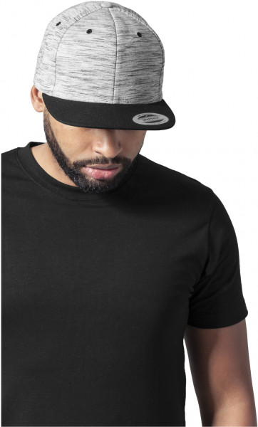 Flexfit Cap Stripes Melange Crown Snapback Black/Grey