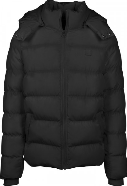 Urban Classics Kinder Jacke Boys Hooded Puffer Jacket Black