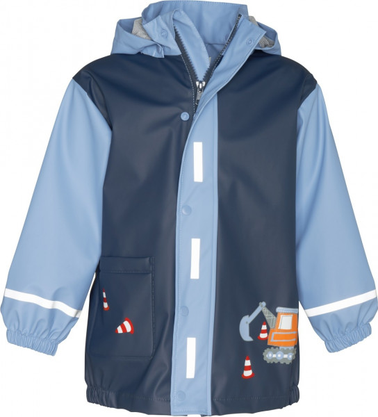 Playshoes Kinder Regen-Mantel Baustelle Bleu