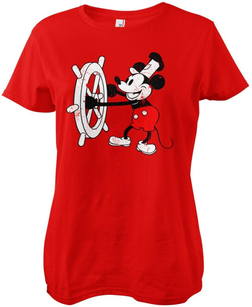 Hybris Damen T-Shirt Steamboat Willie Girly Tee HY-5-SBW001-H70-7