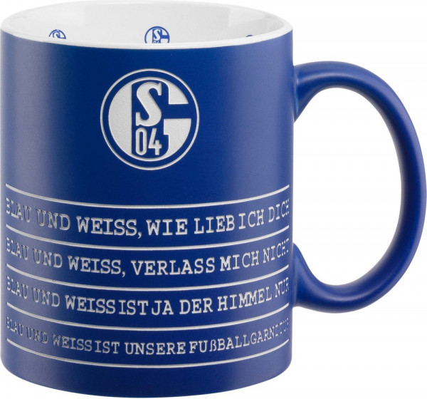 FC Schalke 04 S04 Kaffeebecher Hymne Fußball Blau