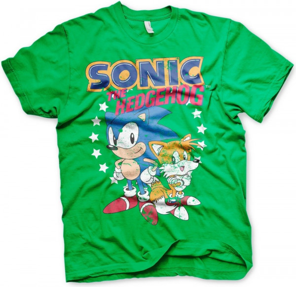 Sonic The Hedgehog Sonic & Tails T-Shirt Green