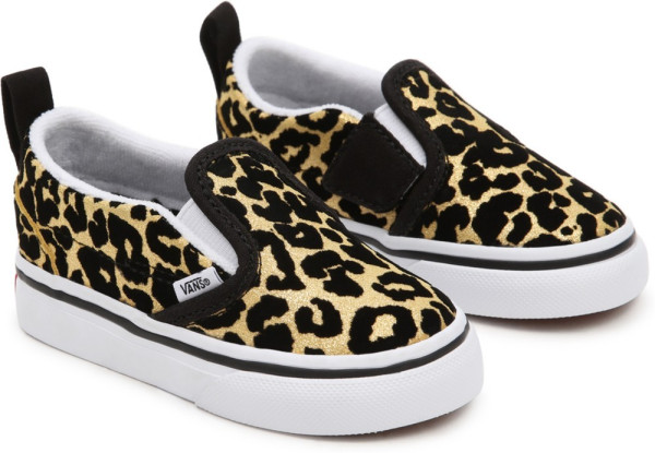 Vans Kinder Kids Lifestyle Classic FTW Sneaker Td Slip-On V (Flocked Leopard) Black/True White