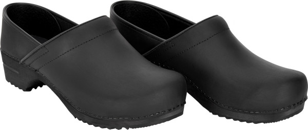 Sanita Offener Clog Wood-Jamie Closed Black