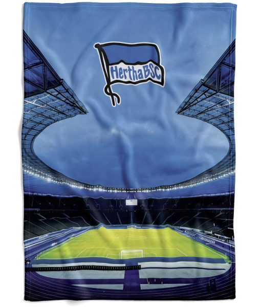 Hertha BSC Berlin Coralfleecedecke Stadion Fussball Blau