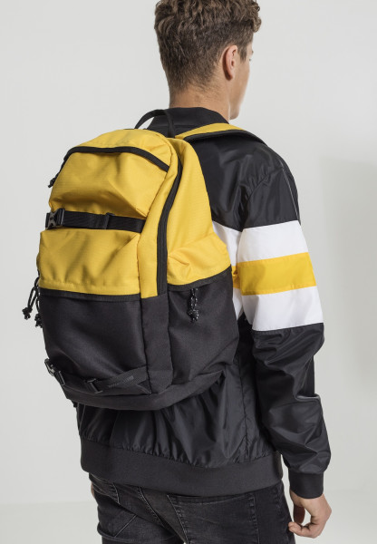Urban Classics Tasche Backpack Colourblocking Chrome Yellow/Black