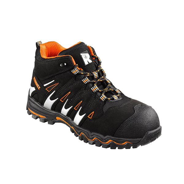 RUNNEX S1P-Sicherheitsschnürstiefel Lightstar Schwarz/Orange/Silber
