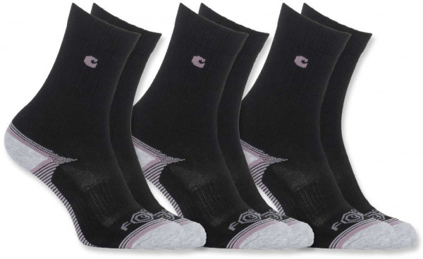 Carhartt Damen Socke Force Performance Sock 3-Pair Black-M