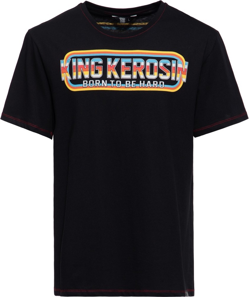 King Kerosin Print T-Shirt Born to be Hard - Herren / Unisex