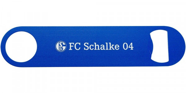 FC Schalke 04 S04 Flaschenöffner Edelstahl Fußball Blau