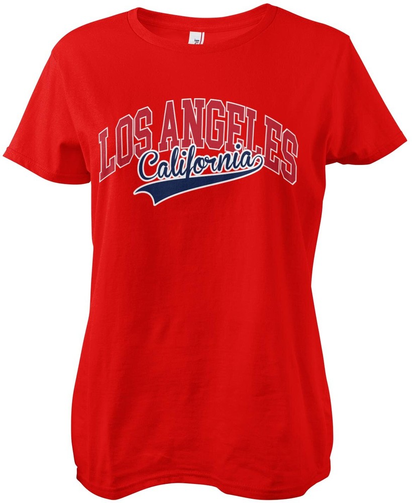 Hybris Los Angeles California Girly Tee Damen T-Shirt Rot - Damen