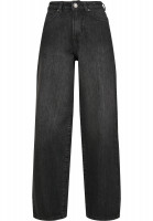 Urban Classics Ladies High Waist 90´S Wide Leg Denim Pants black washed