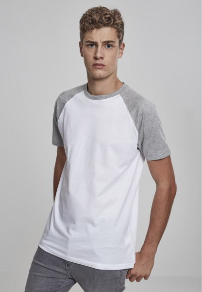 Urban Classics T-Shirt Raglan Contrast Tee White/Grey
