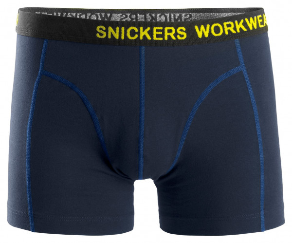 Snickers Body Mapping Stretch Boxershorts 2er-Pack Schwarz-Navy