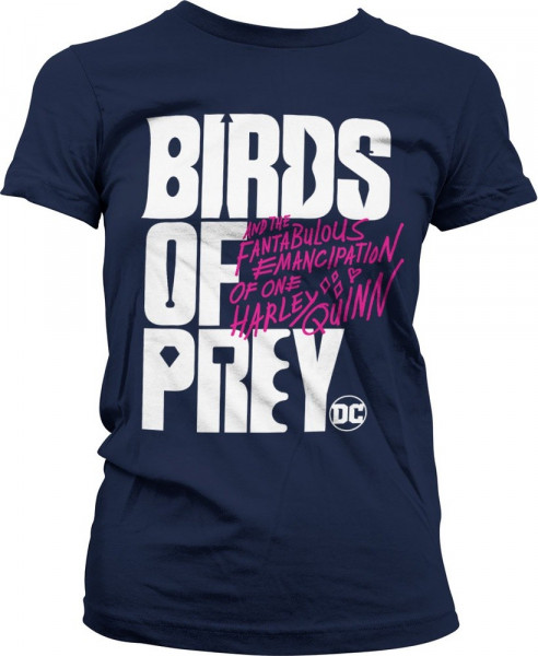 Birds Of Prey Logo Girly Tee Damen T-Shirt Navy