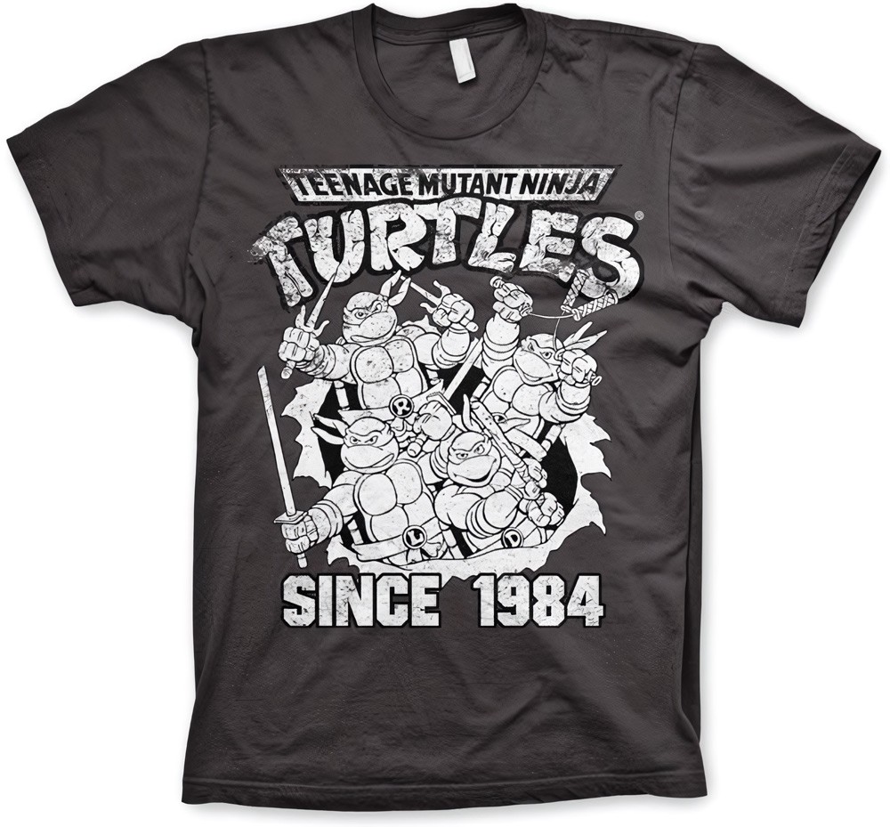 Teenage Mutant Ninja Turtles TMNT Distressed Since 1984 T-Shirt Dark-Grau - Herren / Unisex