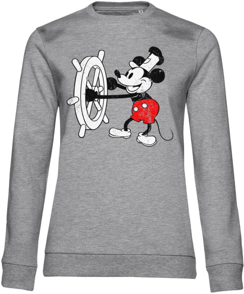 Hybris Damen Sweatshirt Steamboat Willie Girly Sweatshirt HY-53-SBW001-H70-7